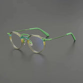 Luz Acetate Titanium Glasses Frame Round Frames Southood Green